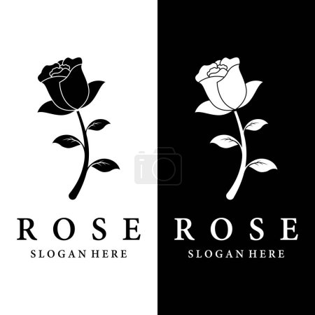 Illustration for Logos of flowers, roses, lotus flowers, and other types of flowers. By using the concept of vector design. - Royalty Free Image