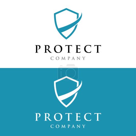 Foto de Logotipo de la protección con el concepto moderno y único del escudo. Logotipo para el negocio, protección, tela. - Imagen libre de derechos