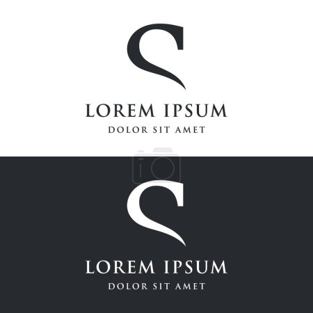 Téléchargez les illustrations : Élément initial lettre design abstrait logo avec géométrie. Symbole artistique moderne, minimaliste et de luxe. - en licence libre de droit
