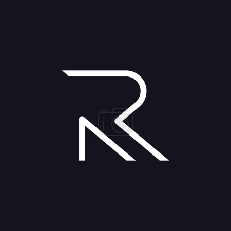 Initial letter R logo with geometry and monogram. Minimalist, modern and elegant logo. Background isolated.