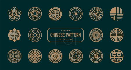 Illustration for Asian traditional pattern pattern Chinese pattern - Royalty Free Image