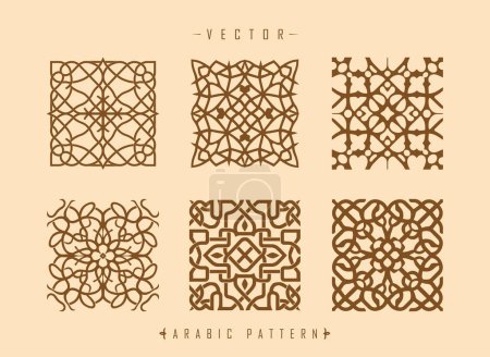 Illustration for Arabic pattern art middle eastern style pattern - Royalty Free Image