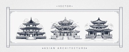 Téléchargez les illustrations : Chinese ancient architecture tower art - en licence libre de droit