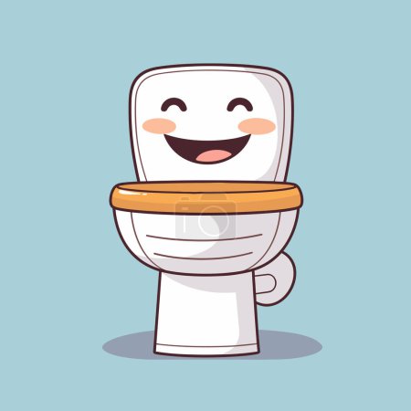 Illustration for Toilet bowl. Simple flat cartoon vector illustration - Royalty Free Image