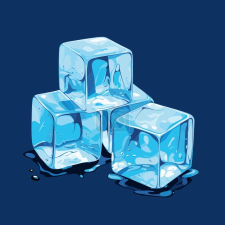 Illustration for Ice cubes, illustration vector - Royalty Free Image