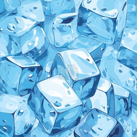 Illustration for Ice cubes, illustration vector - Royalty Free Image