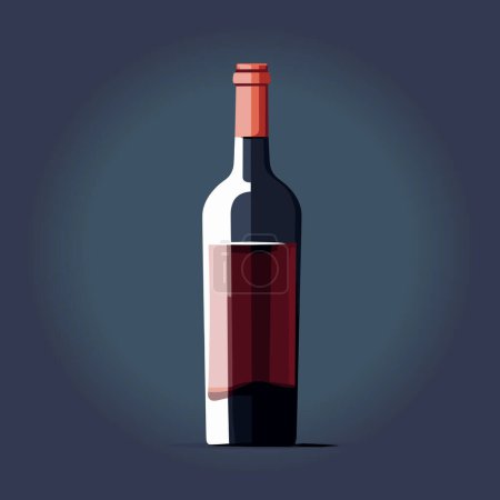 Téléchargez les illustrations : Bouteille de vecteur de vin - en licence libre de droit