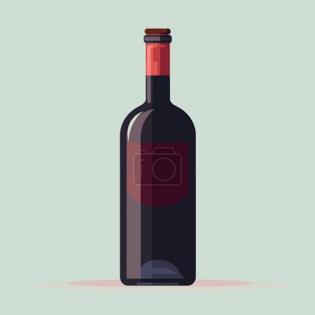 Téléchargez les illustrations : Bouteille de vecteur de vin - en licence libre de droit