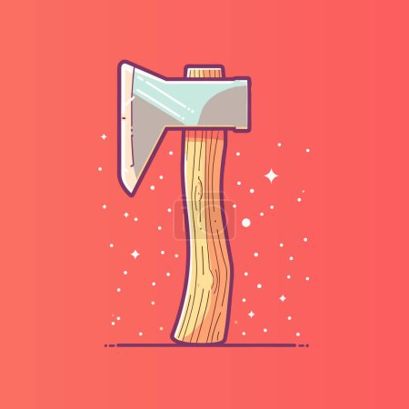 Axe flat icon for web. Simple axe or lumberjack sign vector illustration