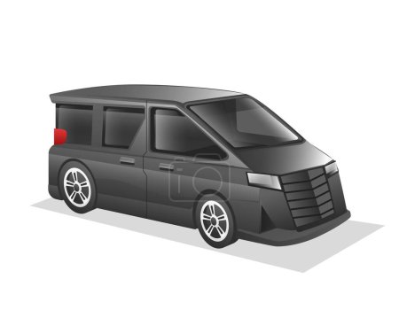 Ilustración de Ilustración plana isométrica del concepto 3d del carácter del modelo de coche deportivo de lujo para la familia - Imagen libre de derechos