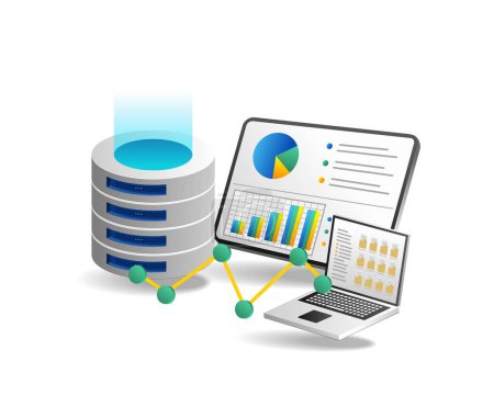 Illustration for Data center concept with icon design, vector illustration 10 eps graphic. - Royalty Free Image