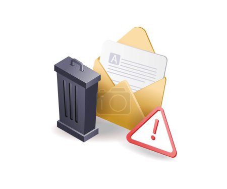 Illustration for Junk incoming email messages - Royalty Free Image