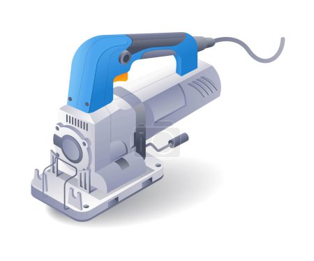 Illustration for Sanding machine carpenter tool flat isometric 3d illustration - Royalty Free Image