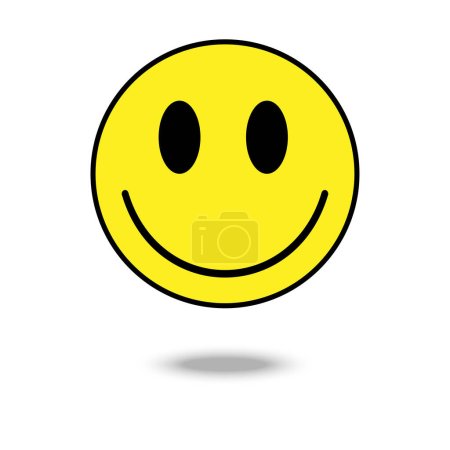 Illustration pour Heureux sourire visage icône vecteur isolé - image libre de droit