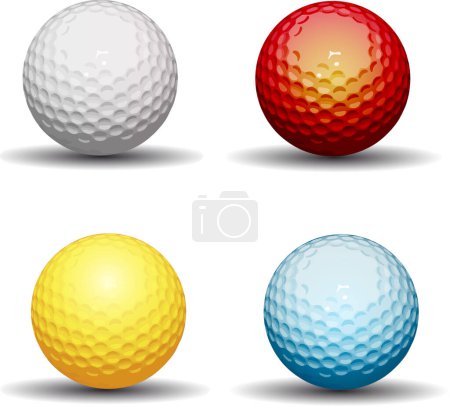 Golf Sport Vektor Illustration zur Werbung für Turniere und Symbole.