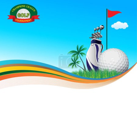 Foto de Ilustración vectorial de una pelota de golf cayéndose a pedazos. Fondo negro. - Imagen libre de derechos