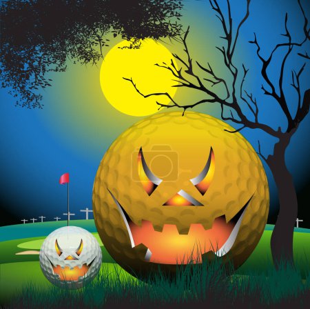 Foto de Fondo de Halloween con calabaza, vector - Imagen libre de derechos
