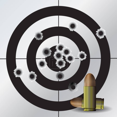 Foto de Ilustración del vector objetivo Precisión del disparo de armas. - Imagen libre de derechos