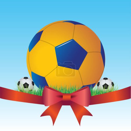 Illustration for Vector illustration of a soccer ball for advertising purposes. - Royalty Free Image