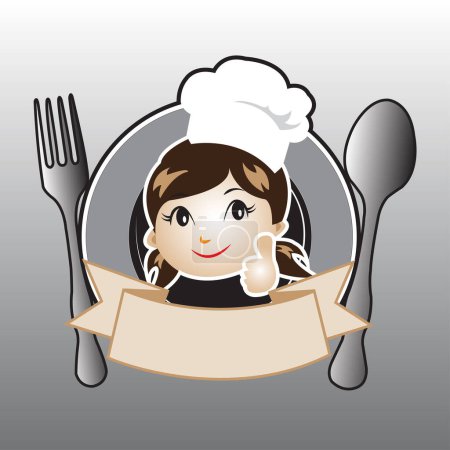 Food logo vector illustration.