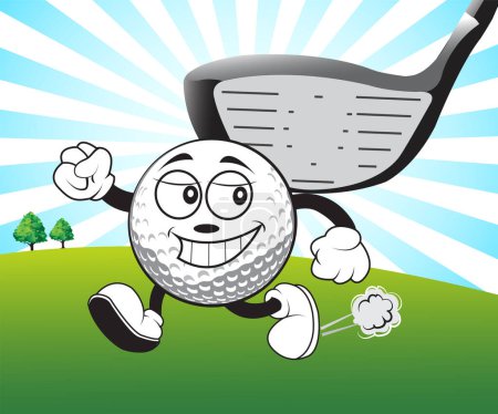 Illustration vectorielle de silhouette de symbole de terrain de golf.