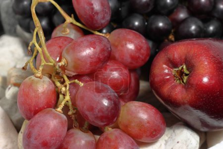 Téléchargez les photos : Collection of ripe fruits on close up picture - en image libre de droit