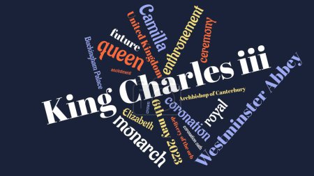 Photo for World cloud of the coronation of His Royal Majesty King Charles III on May 6 2023 - Royalty Free Image