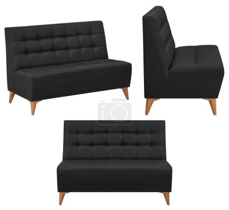 Téléchargez les photos : Sofa for office or home. Isolated from the background. In different angles. Interior element - en image libre de droit