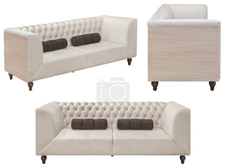 Téléchargez les photos : Sofa for office or home. Isolated from the background. In different angles. Interior element - en image libre de droit