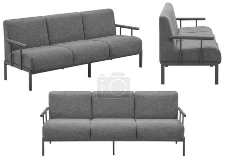 Foto de Sofa for the office or at home. Isolated from the background. In different angles - Imagen libre de derechos