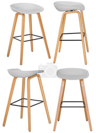 Photo for Bar stool. Interior element. Isolated from the background. From different angles - Royalty Free Image