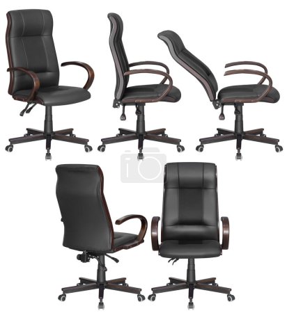 Office computer chair for the head. Interior element. Isolated from the background. From different angles