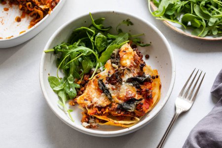 Photo for Vegetarian lasagna with puy lentils and butternut squash - Royalty Free Image