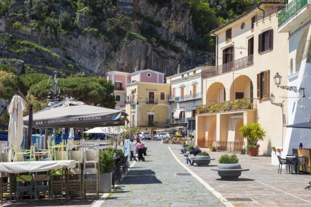 Photo for CETARA ITALY - APRIL 27th 2023: Cetara is a traditional fishing village on Amalfi Coast with a reputation as a gastronomic hotspot - Royalty Free Image