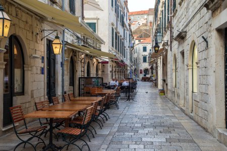 Téléchargez les photos : Dubrovnik, Croatie, 15 septembre 2023 : Vue de la vieille ville le matin - en image libre de droit