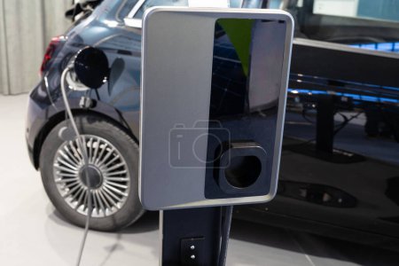 Electric vehicles charging station close up