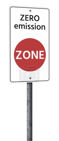 Road sign Zero emission ZONE