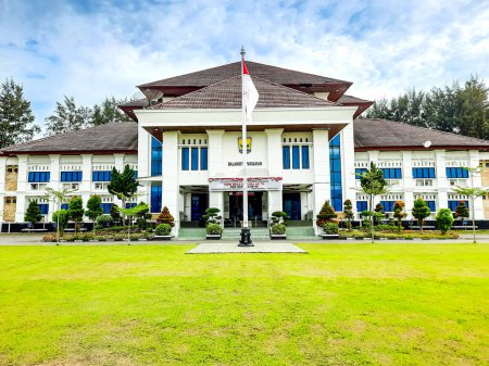 Photo for Pariaman, Indonesia - January 20, 2024: Pariaman City Hall Office Building with front view - Royalty Free Image