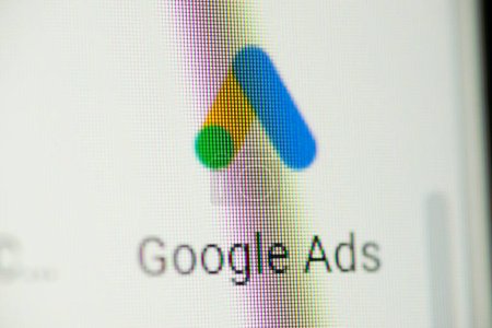 Photo for Google Ads icon on computer screen. Using Google Ads app for promotions. Chernihiv, Ukraine - 15 January 2022 - Royalty Free Image
