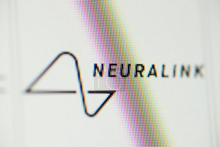 Photo for Neuralink logo on computer screen, close-up. Chernihiv, Ukraine - 15 January 2022 - Royalty Free Image