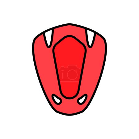Illustration for Vampire mouth icon log flat modern isolated illustration - Royalty Free Image