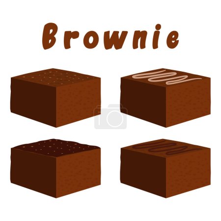 Süße Brownie Design Vektor flache moderne isolierte Illustration