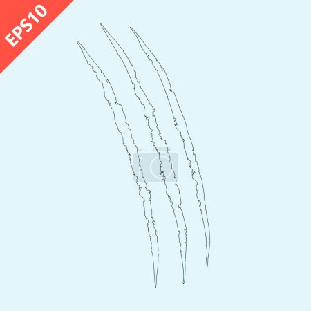 Illustration for Red claws scratches design vector flat modern isolated illustration - Royalty Free Image