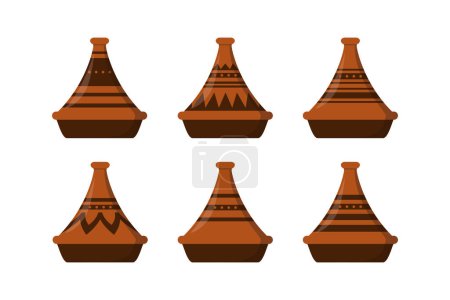 Illustration for Moroccan steam food tajine design icon vector modern isolated illustration - Royalty Free Image