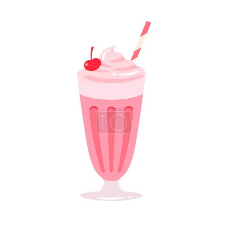 milkshake design vector flat modern isolated illustration