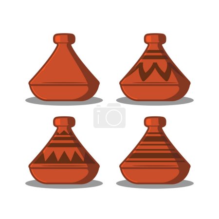 Illustration for Moroccan steam food tajine design icon vector modern illustration - Royalty Free Image