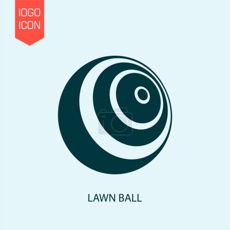 lawn ball design vector icon flat modern isolated illustration