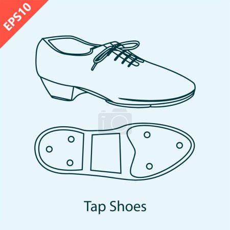 Ilustración de Oxford estilo grifo zapatos diseño plano moderno ilustración - Imagen libre de derechos