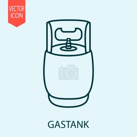 Hand drawn gas tank design vector flat modern isolated illustration