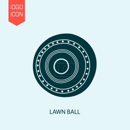 Illustration for Lawn ball design vector icon flat modern isolated illustration - Royalty Free Image